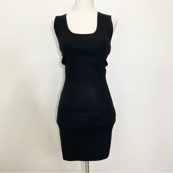 Dresses & Skirts - Black Ribbed Mini Dress
